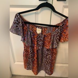 Maeve from Anthropologie off the shoulder floral top size medium
